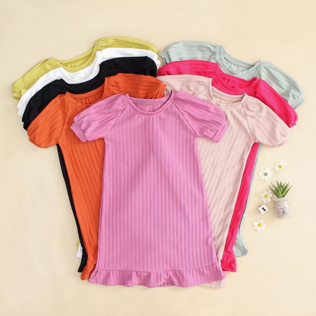 Dress Sabella Hornet 3-6Th / Dress Hornet Anak / Baju Anak Murah / Atasan Knit / Dress Knit