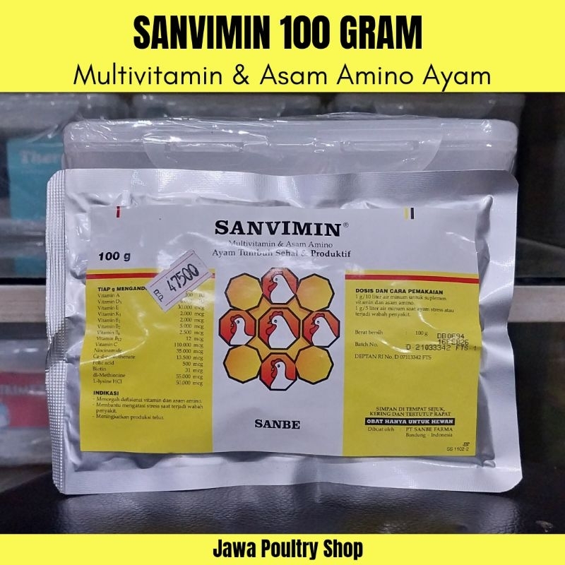 SANVIMIN ORIGINAL 100 GRAM - Multivitamin & Asam Amino Ayam