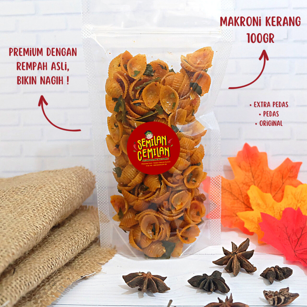 

MAKRONI KERANG REMAH DAUN JERUK 100gr | semilan cemilan