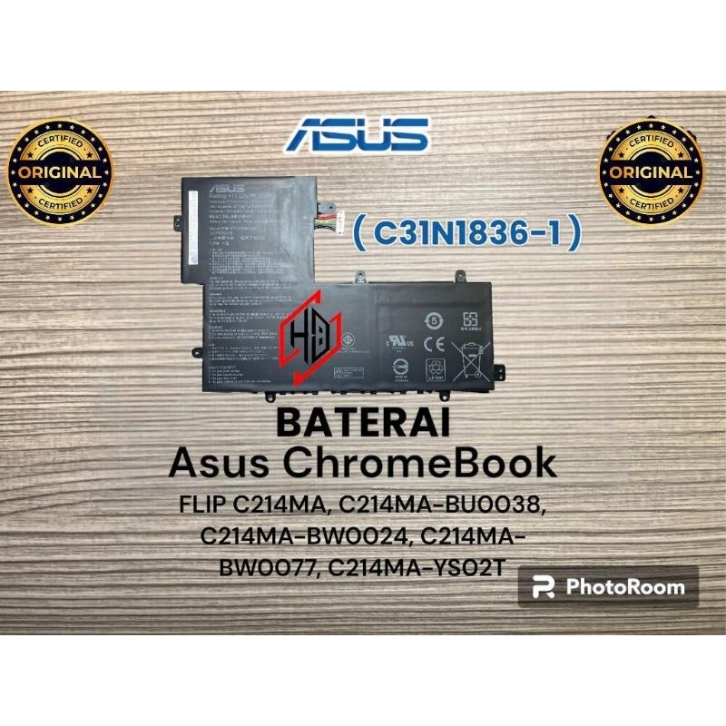 Baterai asus Chroomebook Flip C214MA-BU0038 C214MA-BW0024 (C31N1836)