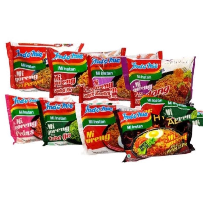 

Indomie goreng All varian/bungkus