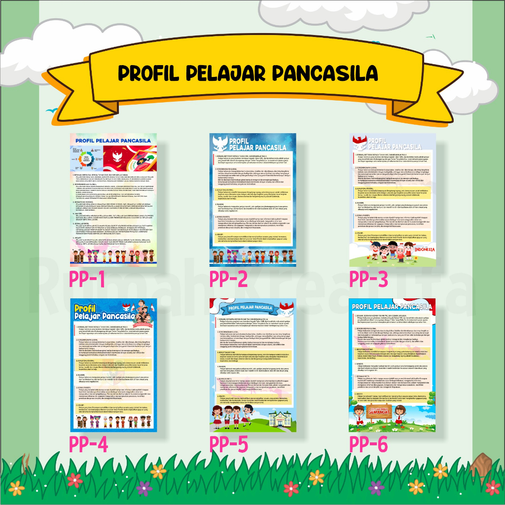 POSTER PANCASILA | HIASAN KELAS | P5 PROJEK PENGUATAN PROFIL PELAJAR PANCASILA | LOMBA DEKORASI KELA