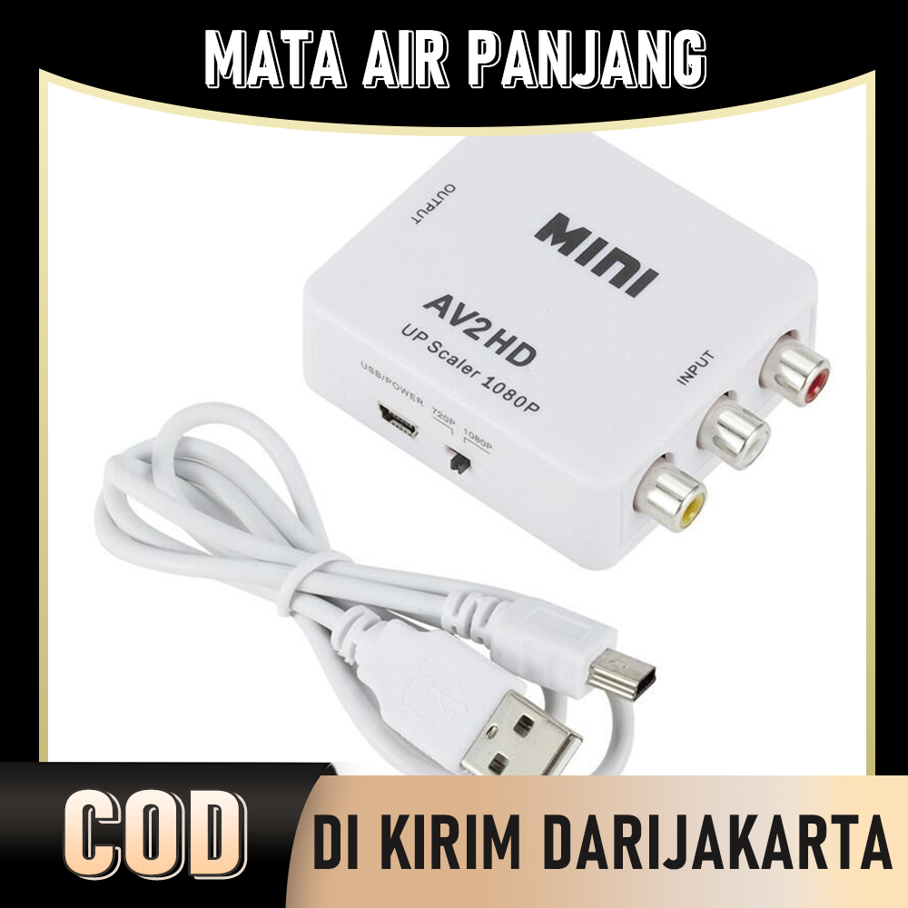 Set-top box dvd konsol game koneksi koneksi port hd layar lcd tv hdmi ke av seri kotak putih kecil k