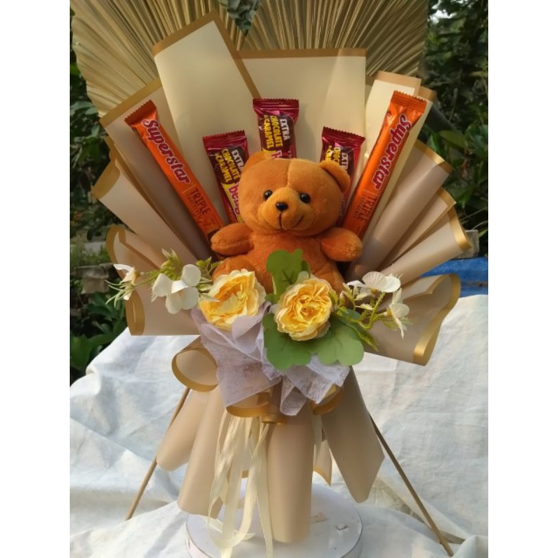 

Buket boneka mix snack