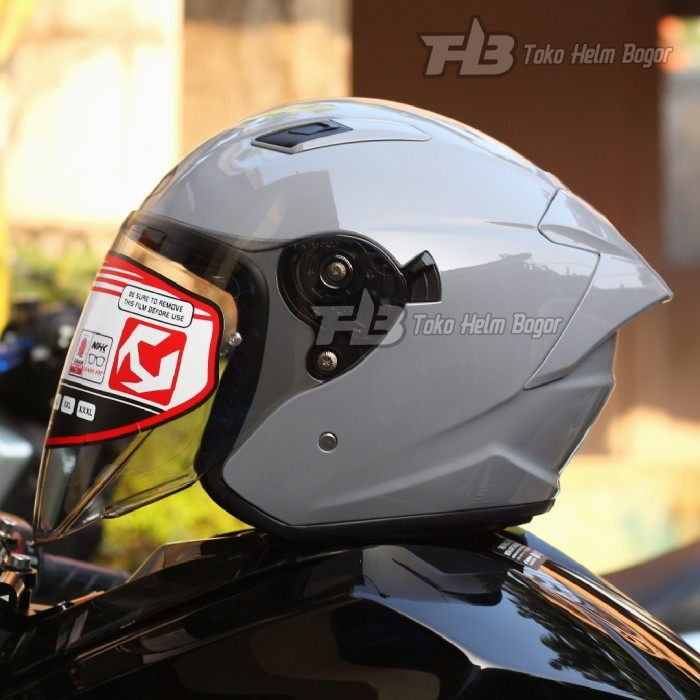 NHK S1 GP Pro DIM GREY double D ring HELM MOTOR HELM HALF FACE