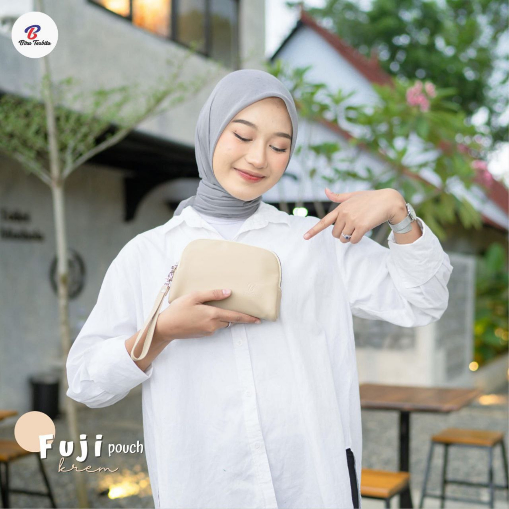 Fuji Pouch Tas  Dompet MakeUp Wanita By Biru Tsabita