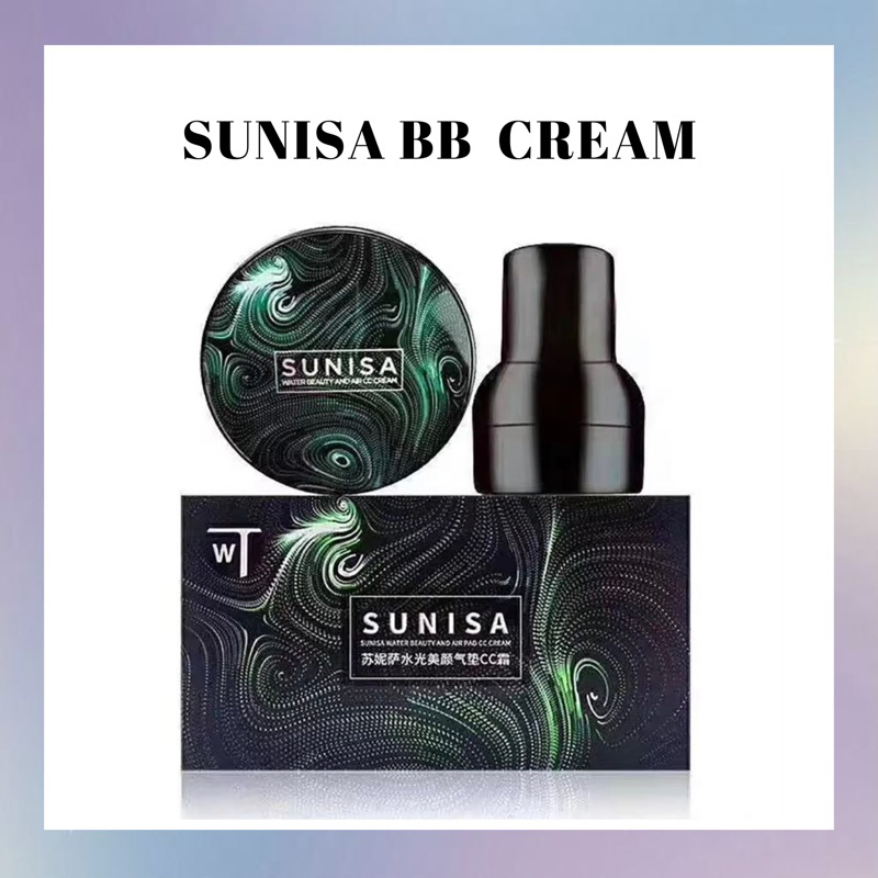 Sunisa Natural BB Cream Cushion Tahan Lama Glowing Mushroom Bedak Asli BB Cream Korea Tahan Air Foun