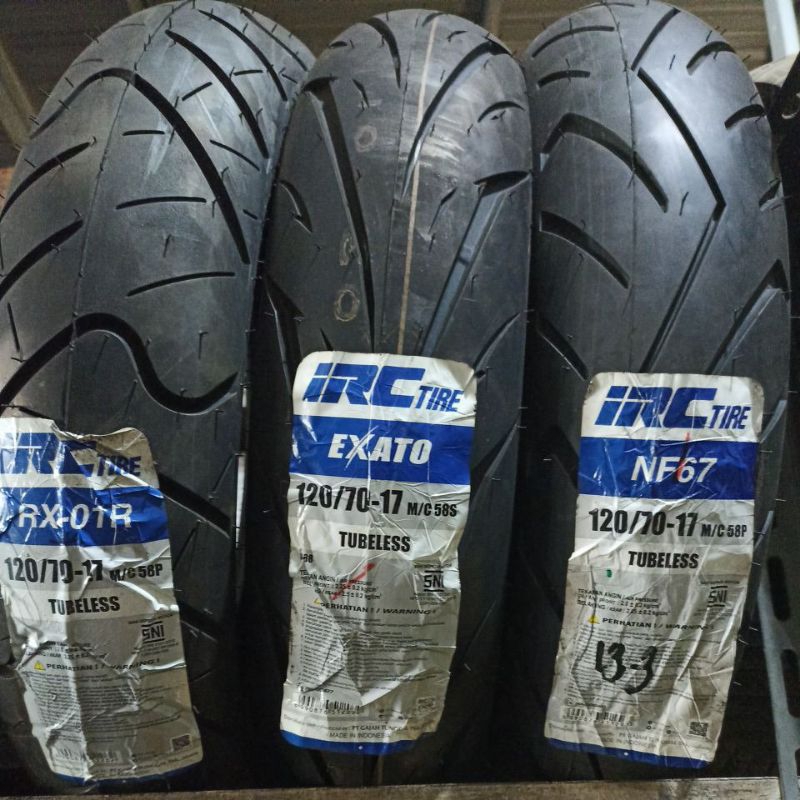 Ban Belakang Vixion New IRC 120/70-17 NF 67 / RX 01 R Road Winner/ NR 88 Exato Tubeless