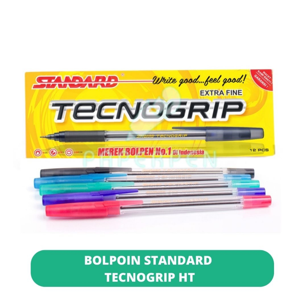 

1 Lusin Bulpoin Standard Tecnogrip Hitam