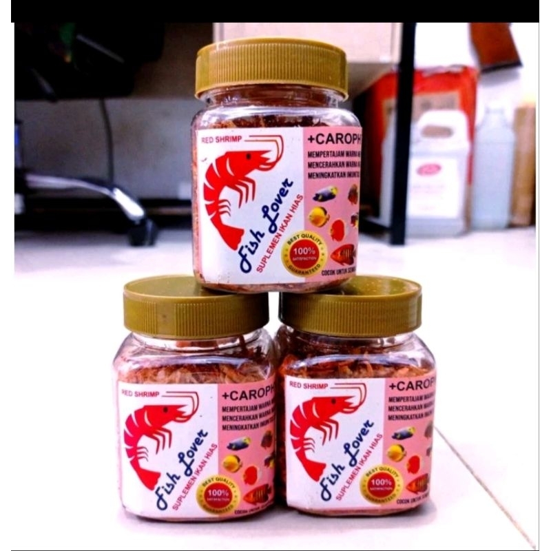 Makanan Ikan UDANG PREMIUM FISH LOVER RED BLUE YELLOW 50gr
