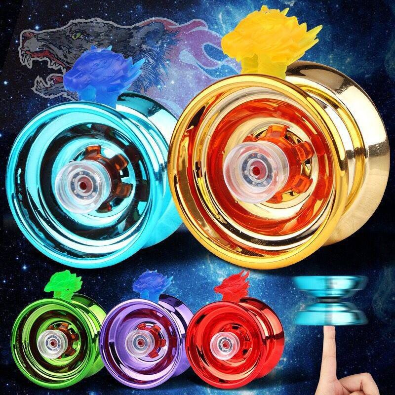 Mainan Anak  YoYo Profesional Bahan Lampu Led Aluminium Alloy Yoyo Magic Responsive Kecepatan Tinggi