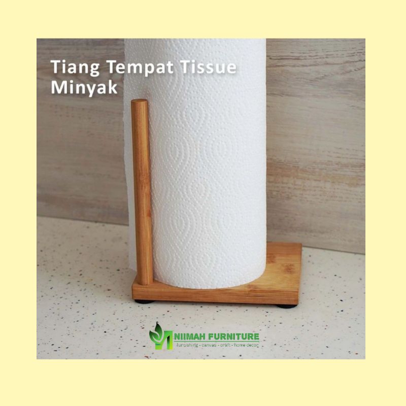 Tempat Tissue Tisu Gulung Dapur Kayu Jati Belanda / Napkin Holder / Wooden Roll Tissue
