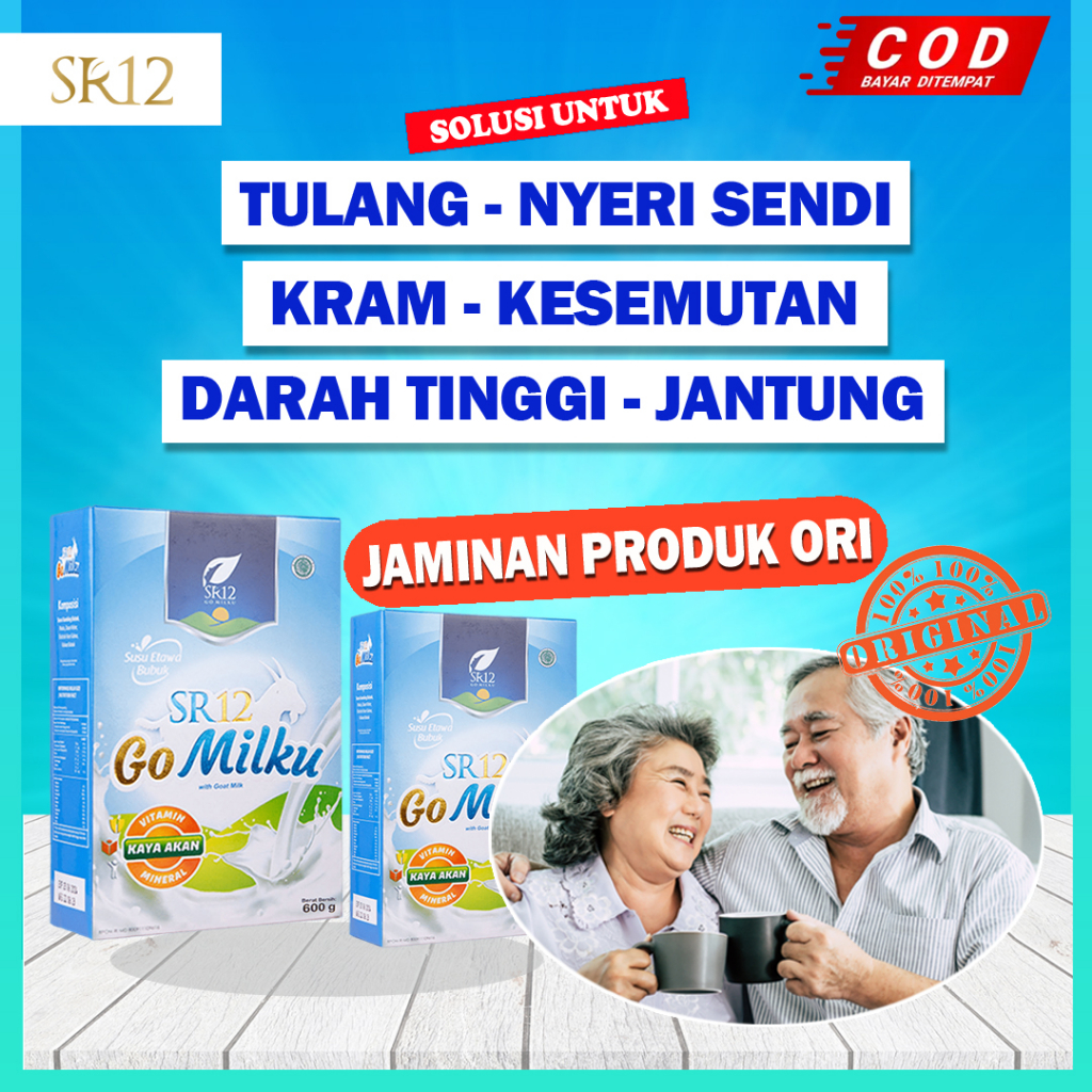 

Gomilku SR12 - Susu Kambing Etawa Untuk Tulang Asam Urat Nyeri Sendi 600gr