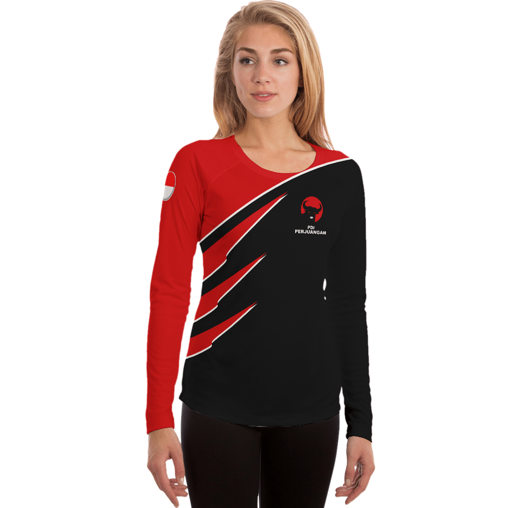 T-shirt wanita baju jersey partai PDIP art 6 anak/dewasa Fullprint 3D terbaru 2024