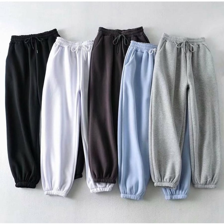 CELANA JOGGER NATURAL BASIC PANTS CELANA WANITA KOREAN STYLE