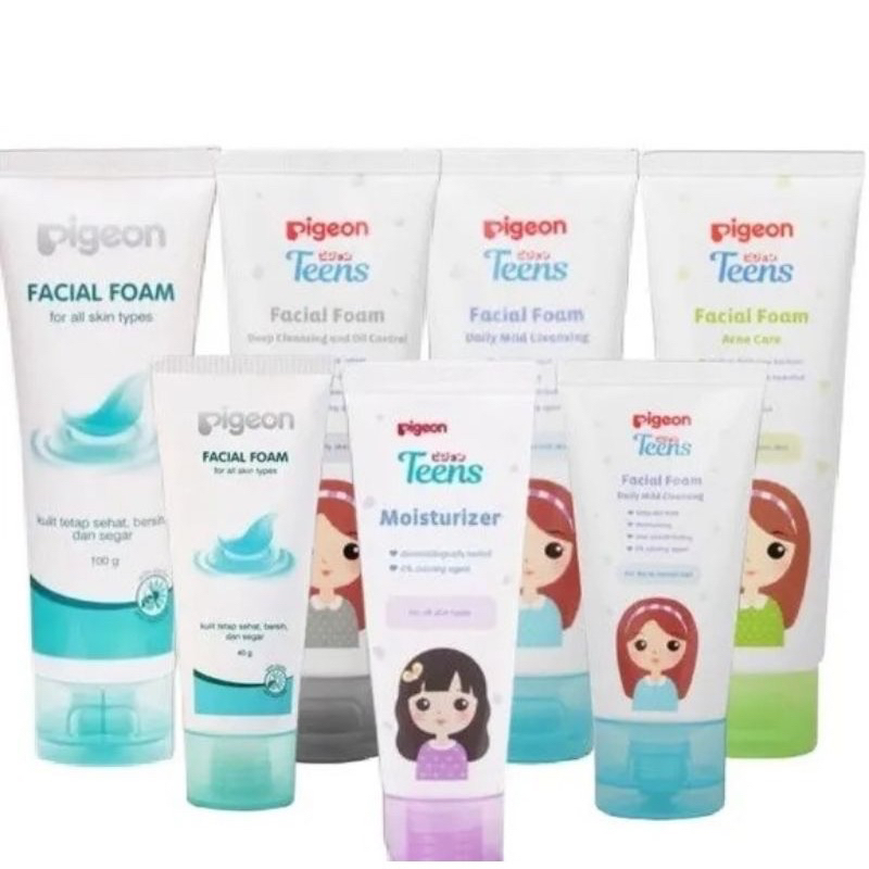 Pigeon Teens Facial Foam Daily Normal Skin Oily Acne Pigeon Sabun Cuci Muka Anak Remaja 7th Kulit No