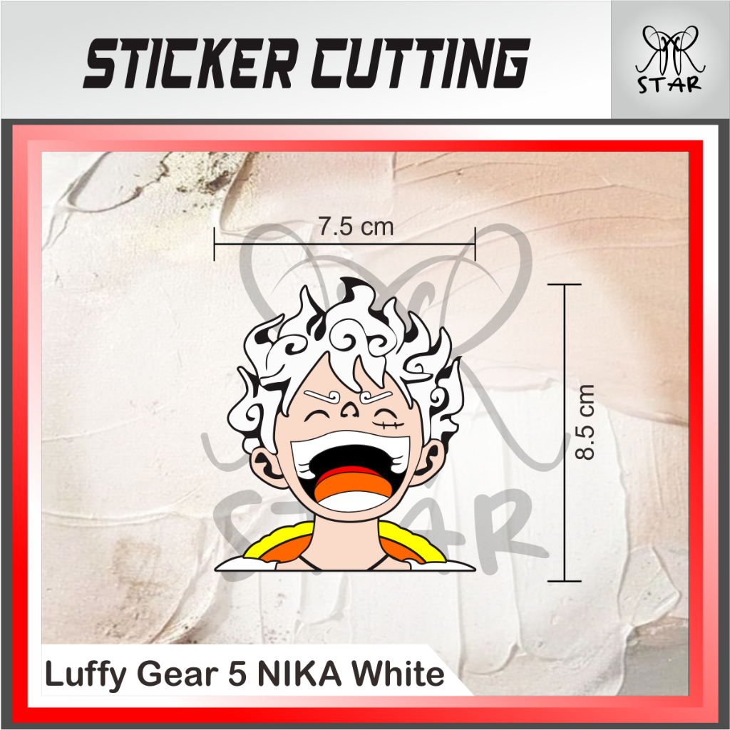 Stiker Cutting Luffy Gear 5 Nika White