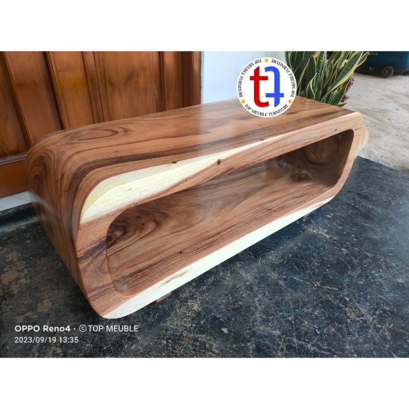 Tv table klasik, Meja tv klasik kayu trembesi