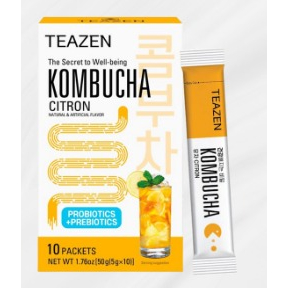 

TEAZEN KOMBUCHA CITRUN ISI 10 STICKS | HEALTHY PREBIOTIC TEA 50 GRAM | TEH DETOX | PRODUCT OF KOREA