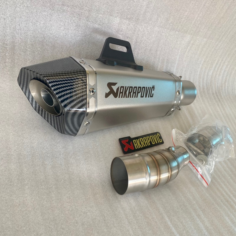 Knalpot import taiwan Akrapovic conical slip on ZX25R Ninja 250 R/Fi Cb150 CBR150 CBR250 R25 MT25