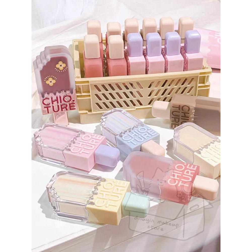 [READY STOCK] CHIOTURE Ice Cream Lip Glaze Velvet Matte | Zhiyouquan Lip Gloss Lip Mud ORIGINAL