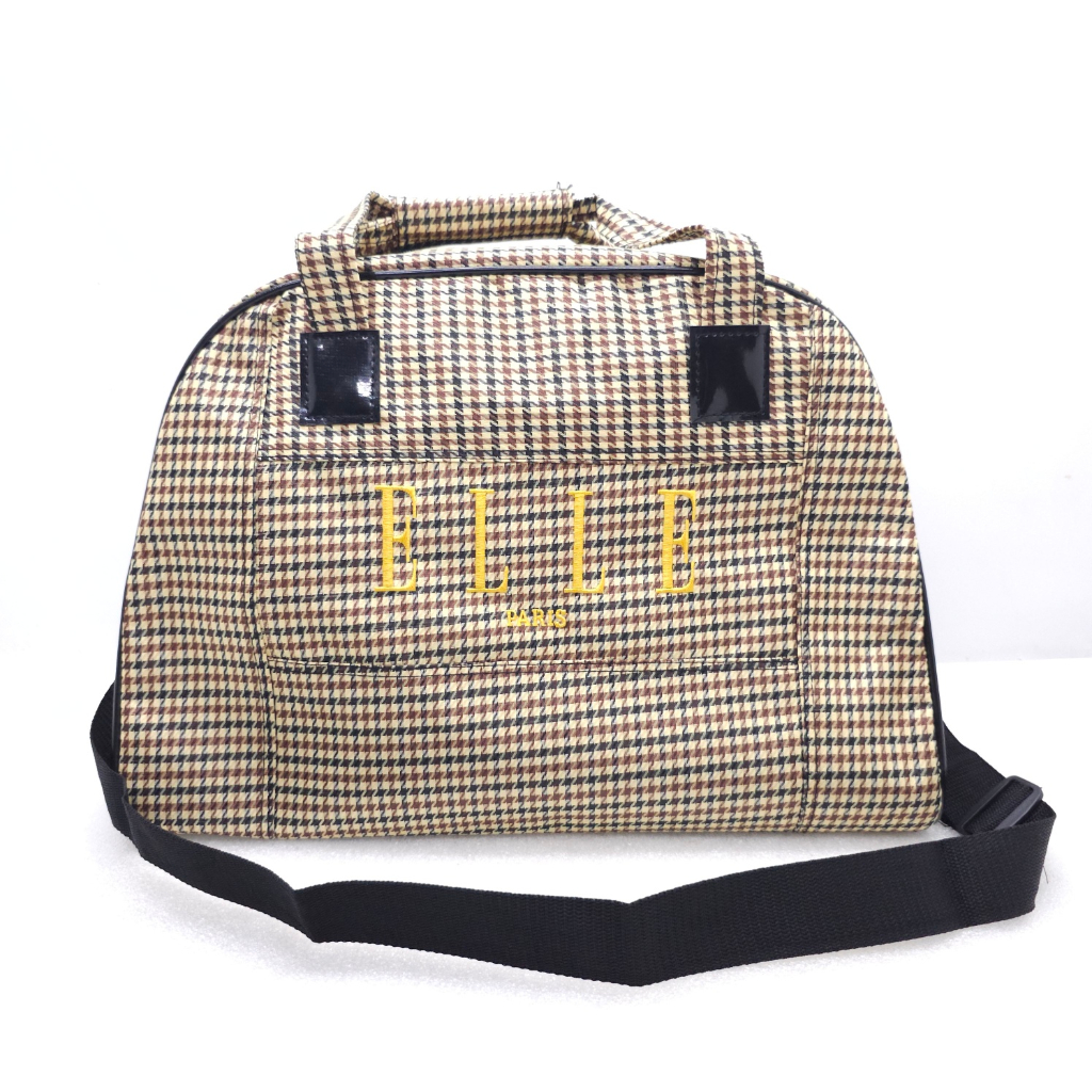 Tas Pakaian Polo KOTAK" + FREE TALI SELEMPANG MURAH BARU / TRAVEL BAG ELLE" KOTAK MURAH IMPORT / TAS