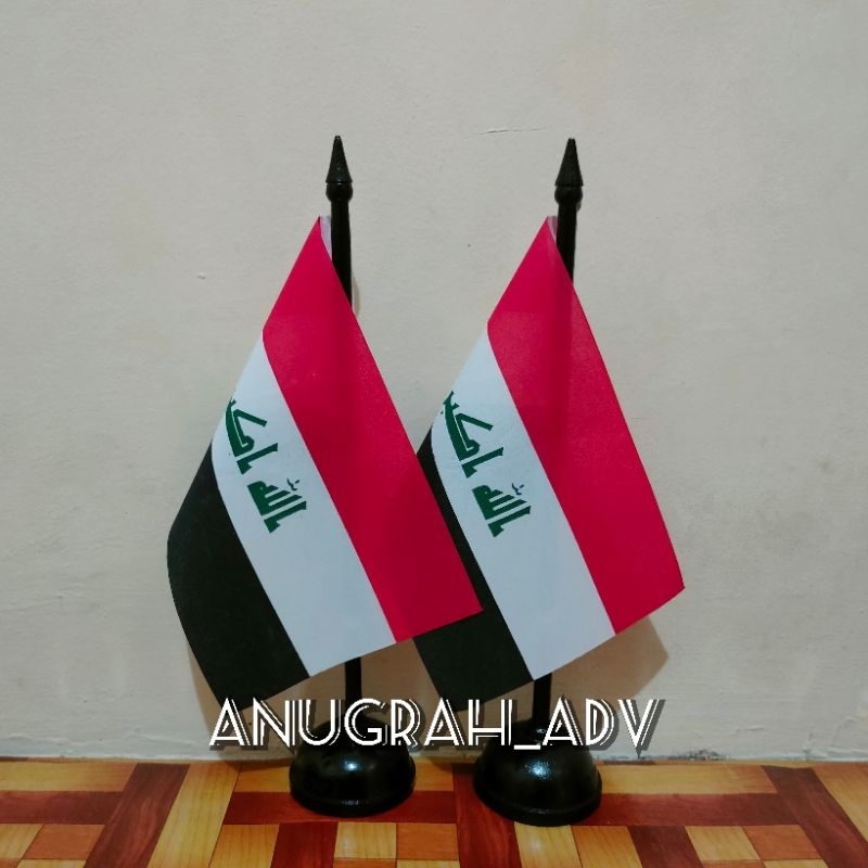 

tiang kayu bendera meja IRAK