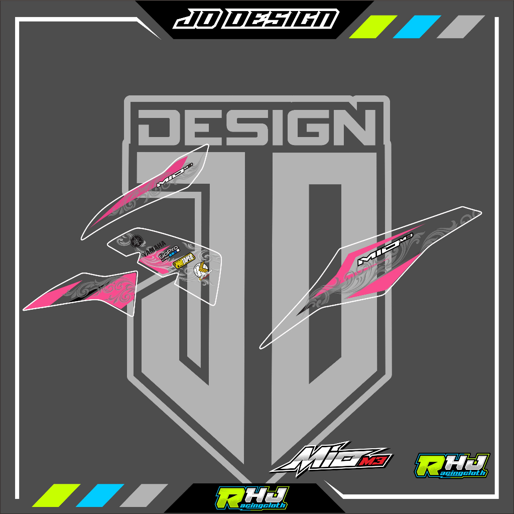 STICKER VARIASI TRANSPARAN MOTOR MIO M3 TERBARU-VARIASI MIO M3