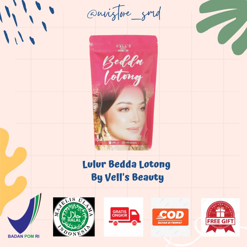 (READY SIAP KIRIM) Bedda Lotong By Vells Beauty Lulur by veli ORI BPOM