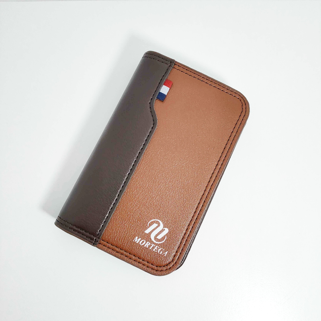 Dompet Kulit PU Sintetic Pria Mortega Lipat Tanggung | Dompet Cowok Kartu