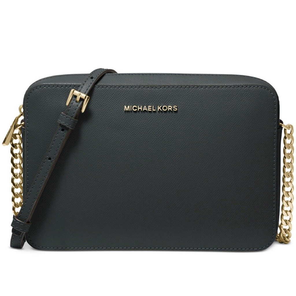 MK Jet Set Travel Large Chain Crossbody Atlantic Gold