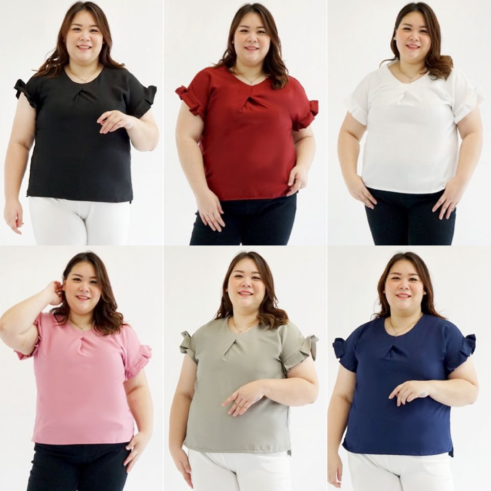 BLOUSE BAJU ATASAN WANITA 039 JUMBO BIG OVER SIZE XXL XXXL LD 120cm KOREAN STYLE BAJU HAMIL KERJA KA