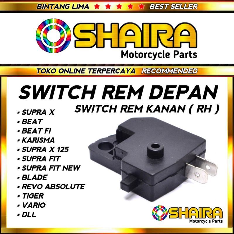 SWITCH REM DEPAN SUPRA X 125/SWITCH REM DEPAN BEAT/SCOOPY/BLADE/REVO ABS/UNIVERSAL
