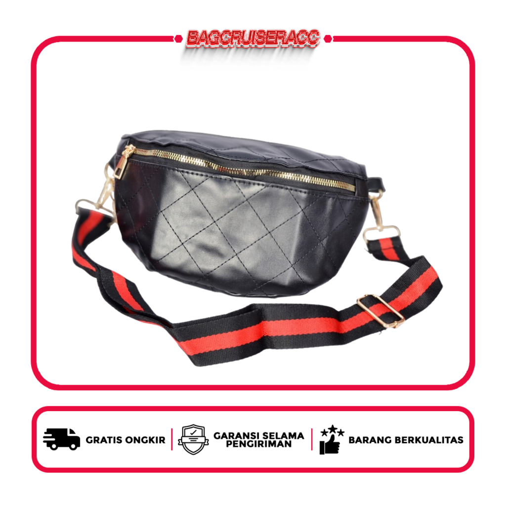 [Sale] Tas Pinggang Wanita Waistbag Cewek PerempuanTas Selempang Dada Parasut Terlaris Termurah 7833