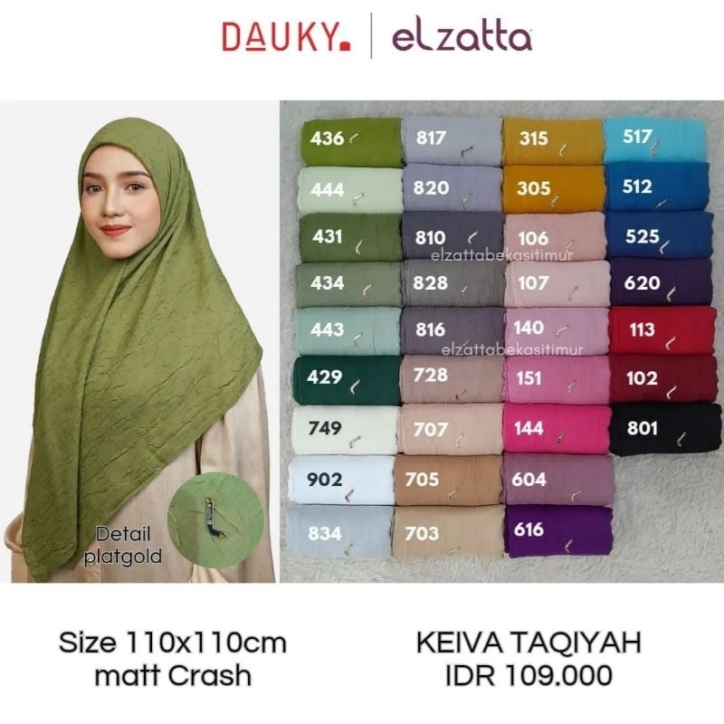 keiva taqiyah elzatta scarf terbaru elzatta hijab