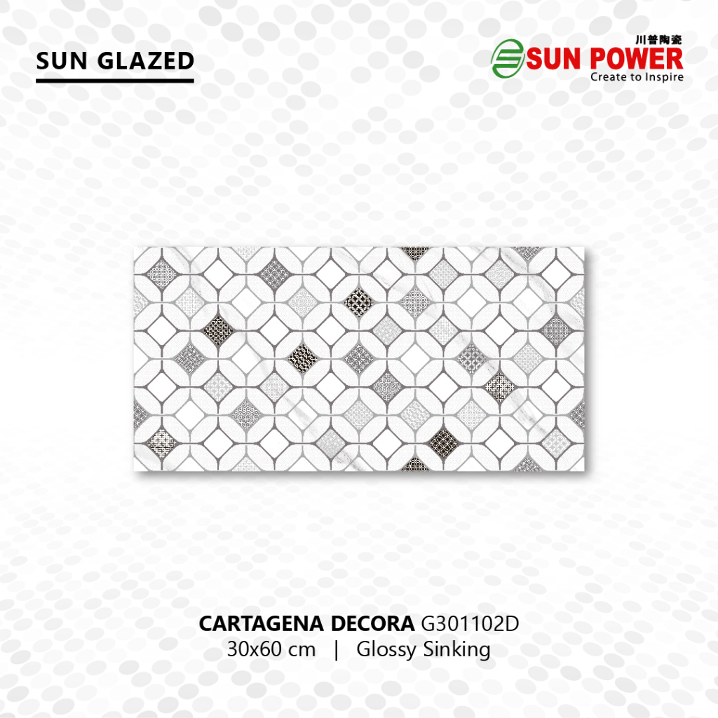 Keramik Dinding Dekoratif Glossy - Cartagena Series 30x60 | Sun Power