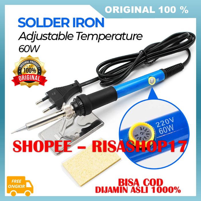 Solder Iron Multifungsi Solder Listrik Adjustable 60W 100% ASLI