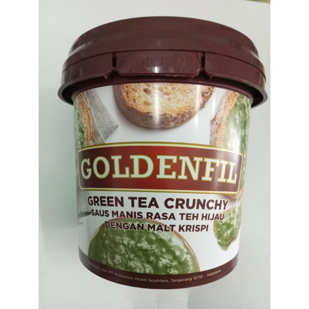 

Goldenfill Green tea crunchy 1 kg / selai jam filling isian