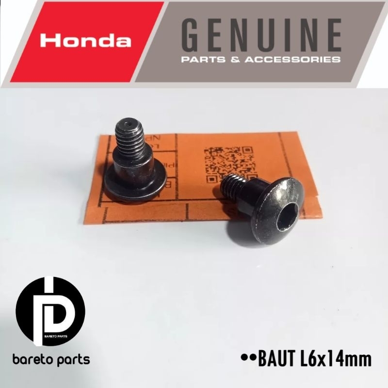 BAUT HITAM KUNCI L SCREW PAN M6x14 BAUT ORI HONDA