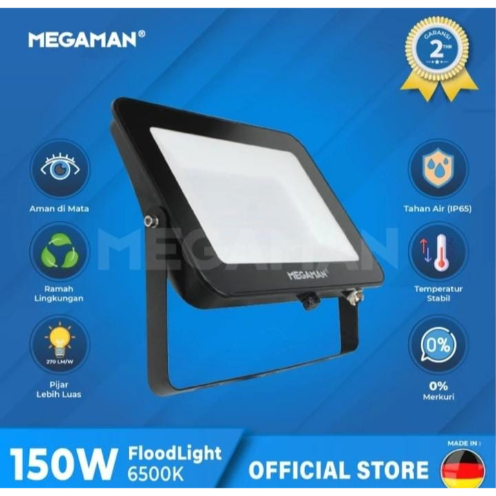 MEGAMAN LAMPU SOROT 150W IP65 LAMPU LED SOROT 150WATT LAMPU SPOTLIGHT