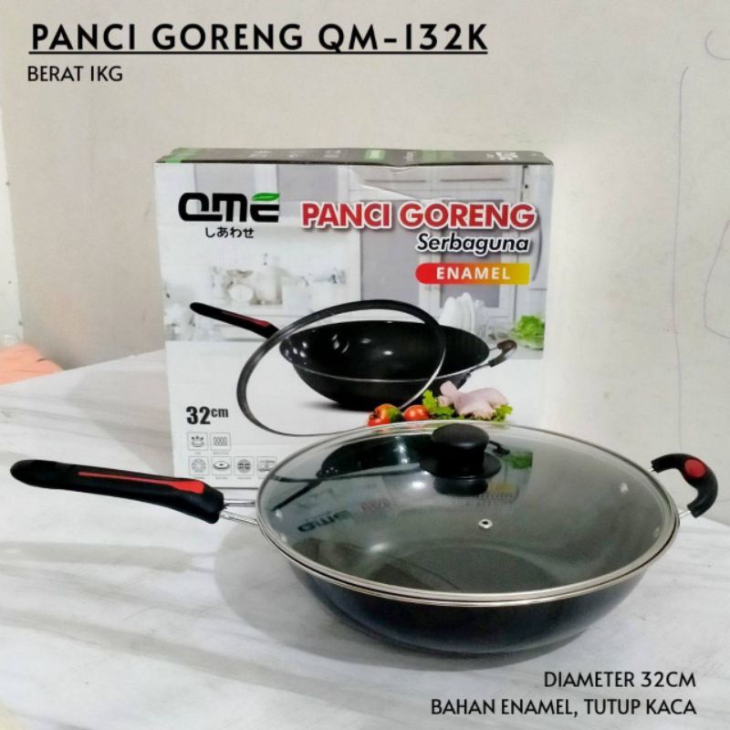 Panci penggorengan serbaguna panci qme enamel