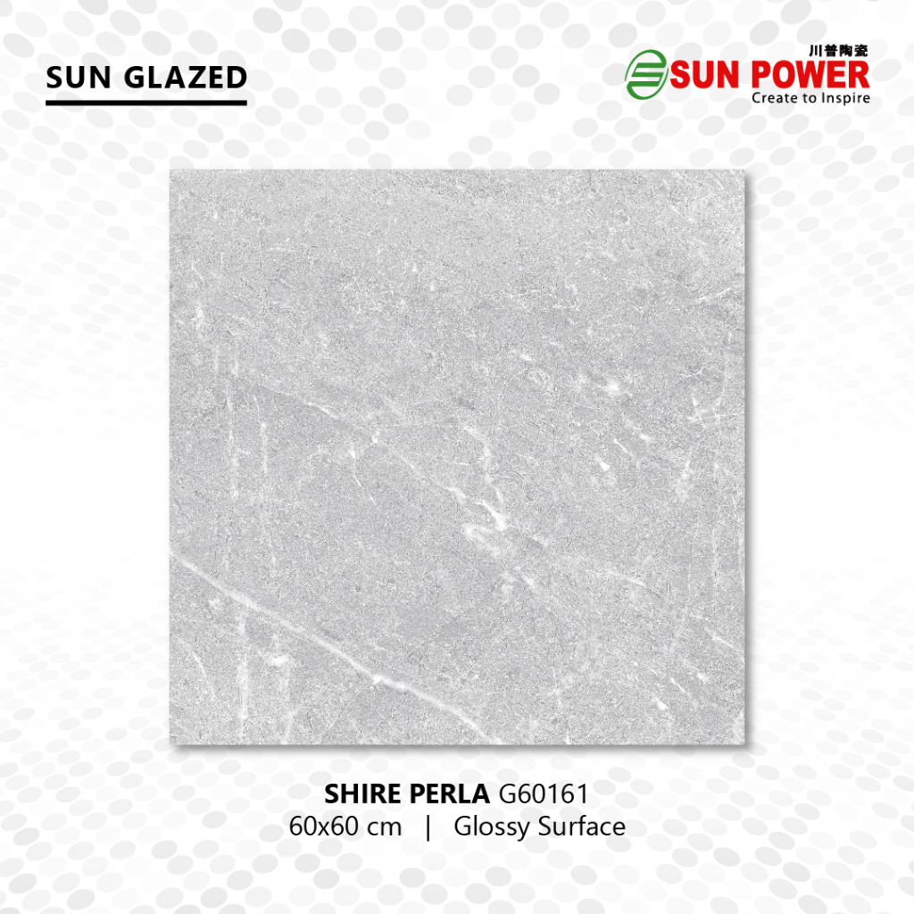 Keramik Lantai Body Putih Glossy - Shire Series 60x60 | Sun Power