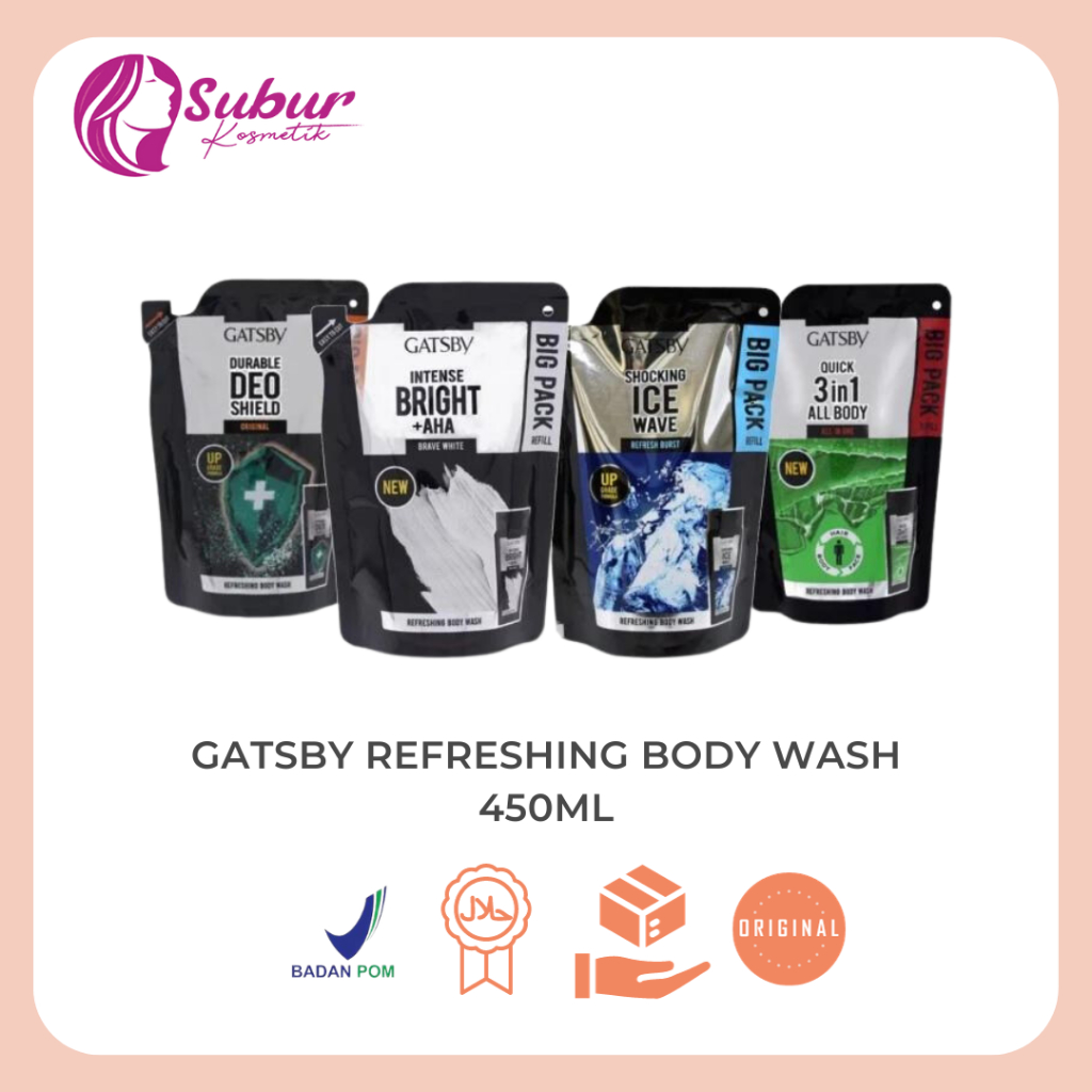 Gatsby Body Wash Shower Gel Refill 450ml