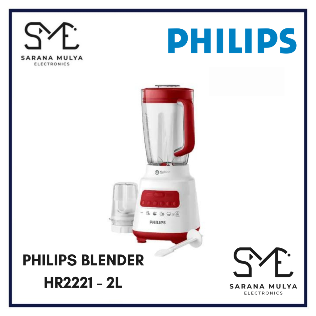 PHILIPS BLENDER PLASTIK 2 IN 1 HR-2221 - 2 LITER / PLASTIK 2 IN 1