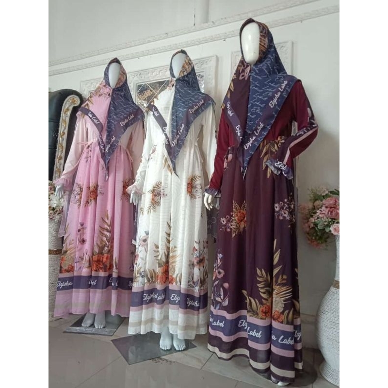 NIN'S - KARISA SORAYA ZOYA GAMIS SYARI PRINTING PREMIUM ORI GAMIS SYARI TERBARU 2023