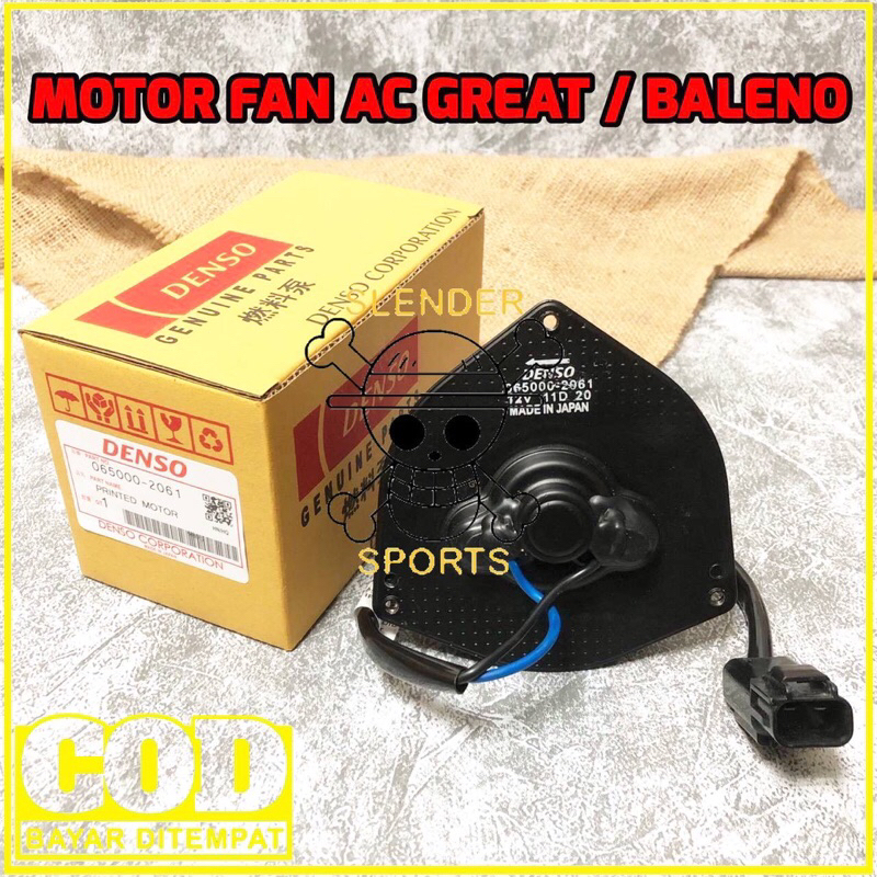 MOTOR FAN AC GREAT - MOTOR FAN AC BALENO SOLUNA GREAT COROLLA TWINCAM