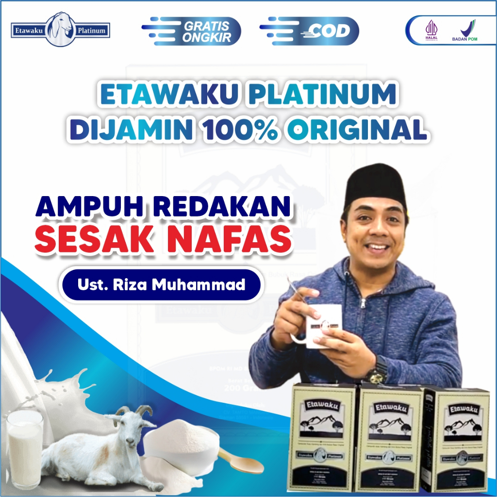 

1 BOX ETAWAKU PLATINUM Susu Kambing Etawaku Perkuat Tulang Hilangkan Sesak Nafas | BISA COD