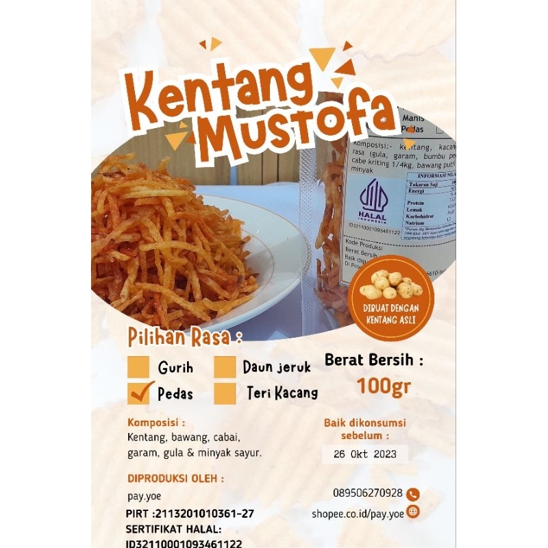 

kentang mustofa Pay.yoe 100gr