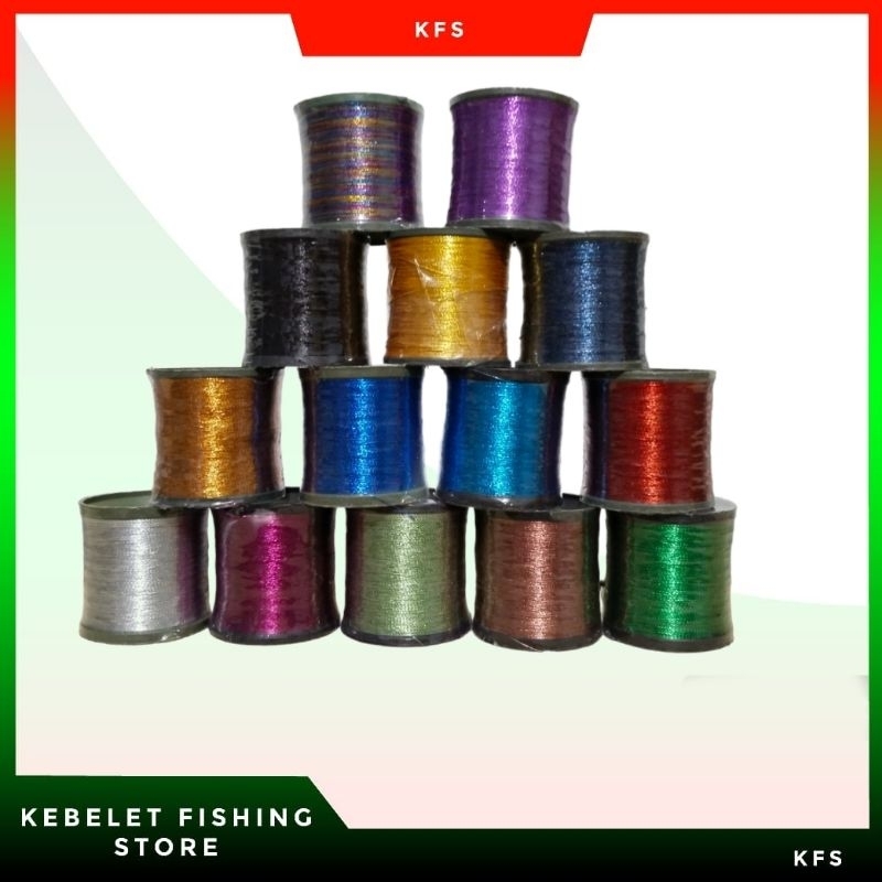 BENANG METALIC SIZE A PANJANG 100M UNTUK  IKAT JORAN PANCING ATAU VARIASI RING