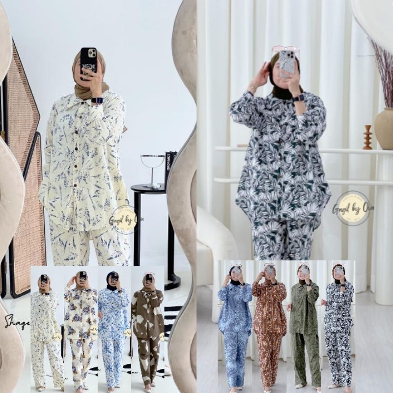 (N)SetCel Setelan Celana Wanita Trendi  SHAQEENA PREMIUM Original Gagil by OVA